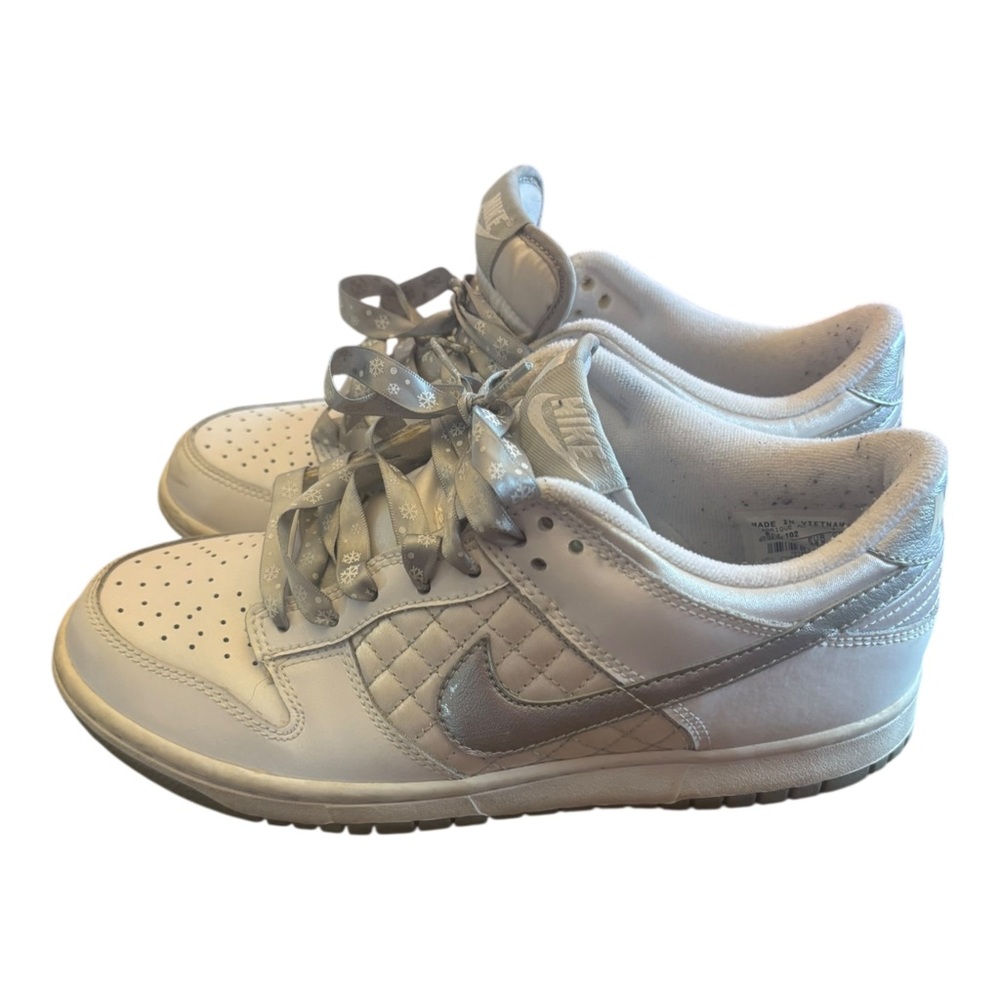 Nike Dunk Low (GS) White Metallic Silver